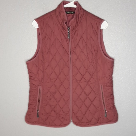 Eddie Bauer Jackets & Blazers - Eddie Bauer Mauve Quilted Puffer Sleeveless Vest